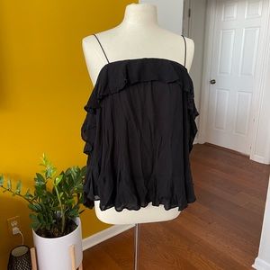 Free People Ruffled Tank Top
